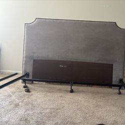 King size bed frame and headboard