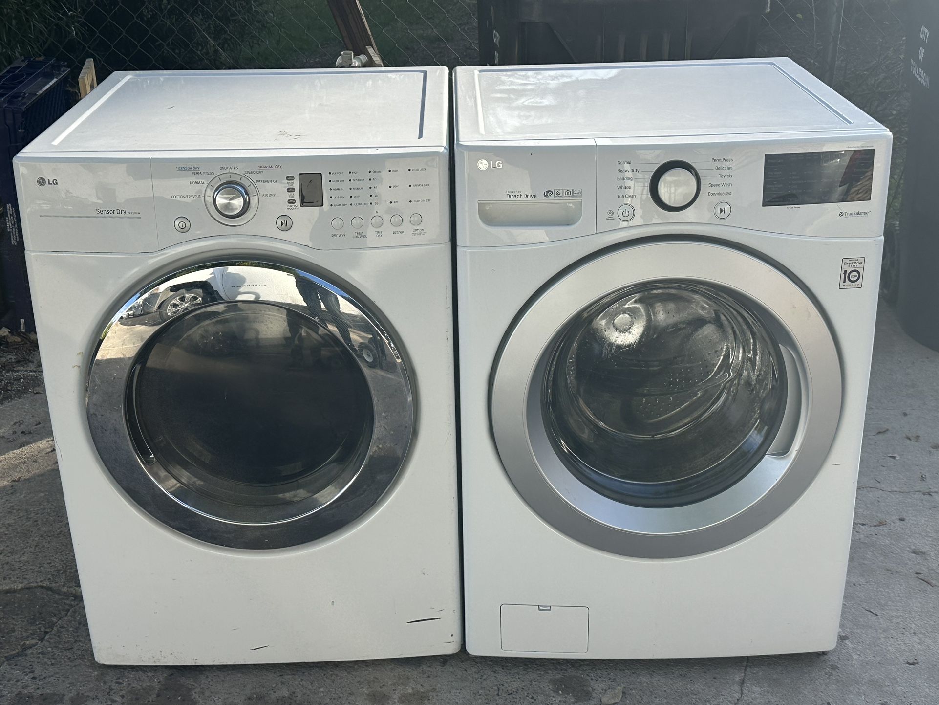 Lg Frontload Washer And Electric Dryer “Mixed Set”