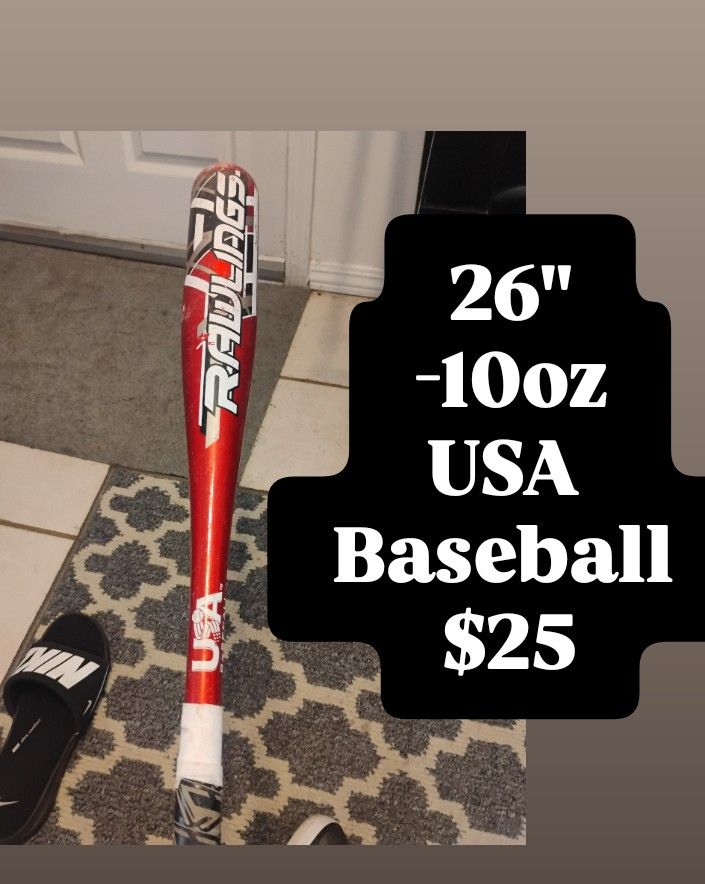 Rawlings USA Baseball Bat 26" -10oz
