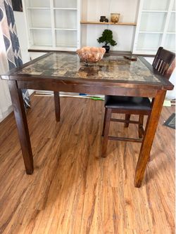 Dining table with one chair