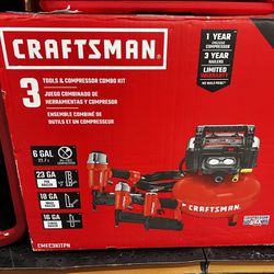 Craftsman 3 Tool & Compressor Combo Kit 6 Gal