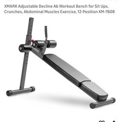 XMark XM-7608 Adjustable Decline Ab Bench - Commercial Grade
