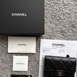 Chanel Black Leather Wallet 