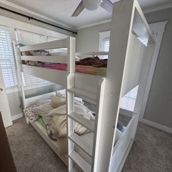 Moving sale; ,Bunk Bed, Black Dresser, Bed frame