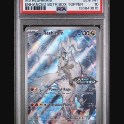 N's Reshiram - (Journey Together Stamped) 167/159 Box Topper PSA 10 Pokemon