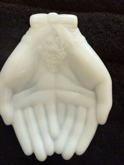 Vintage Milk Glass -Avon Trinket dish