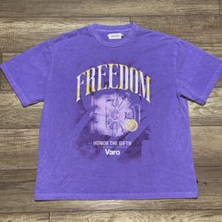 Honor the Gift Freedom Russell Westbrook Streetwear Purple Haze T Shirt Mens L
