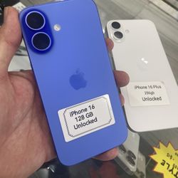 iPhone 16 & 16 Plus Unlocked. Cash Or $10 Down W Approval 