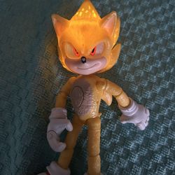 Jakks Pacific Sonic the Hedgehog 3 Movie Super Sonic 5” action figure w/lights