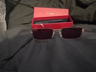 Brand new Cartier gold square sunglasses