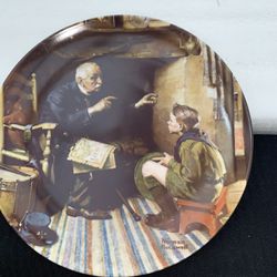 Edwin M Knowles  1988 Plate By Norman Rockwell Bone China