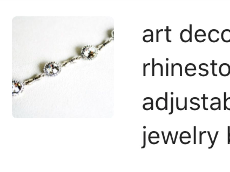 Wedding/prom rhinestone bracelet.