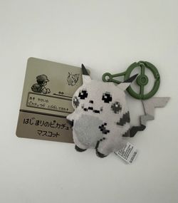Pokemon 30th Anniversary Pixel Original Pikachu Plush Keychain Figure Grey Toy TCG Card Game Booster Box Packs Bundle ETB Collection