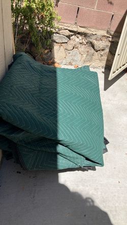 Green Quilted Moving Blankets Set