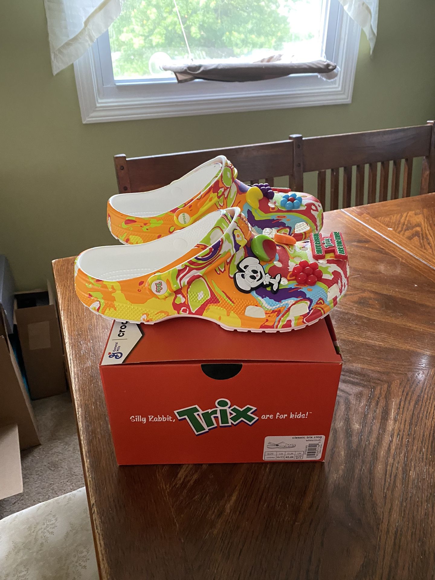 Crocs Classic Clog Trix Shoes - Size 11 - Multicolored