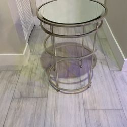 Mirror Top End Table
