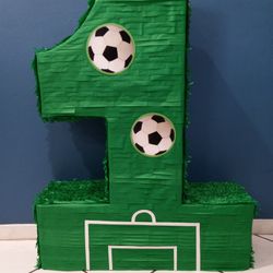 Soccer Theme Number Pinatas