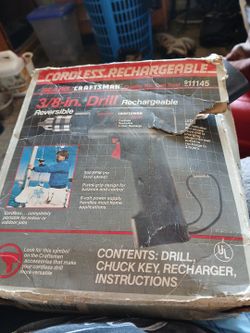 Sears craftsman 3/8 inch drill and Driver cordless rechargeable 7.2 Volt 911167