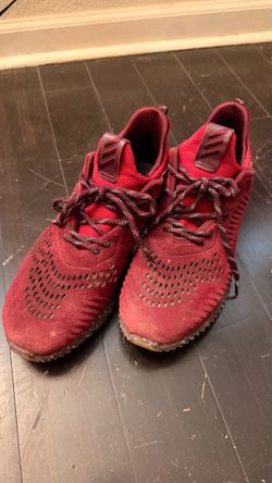 Maroon Suede adidas Alphabounce