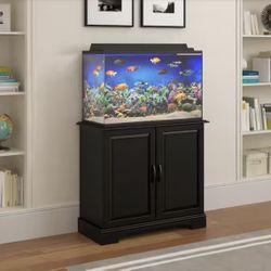Aquarium/Terrarium Tank Stand with a 2-door storage cabinet.