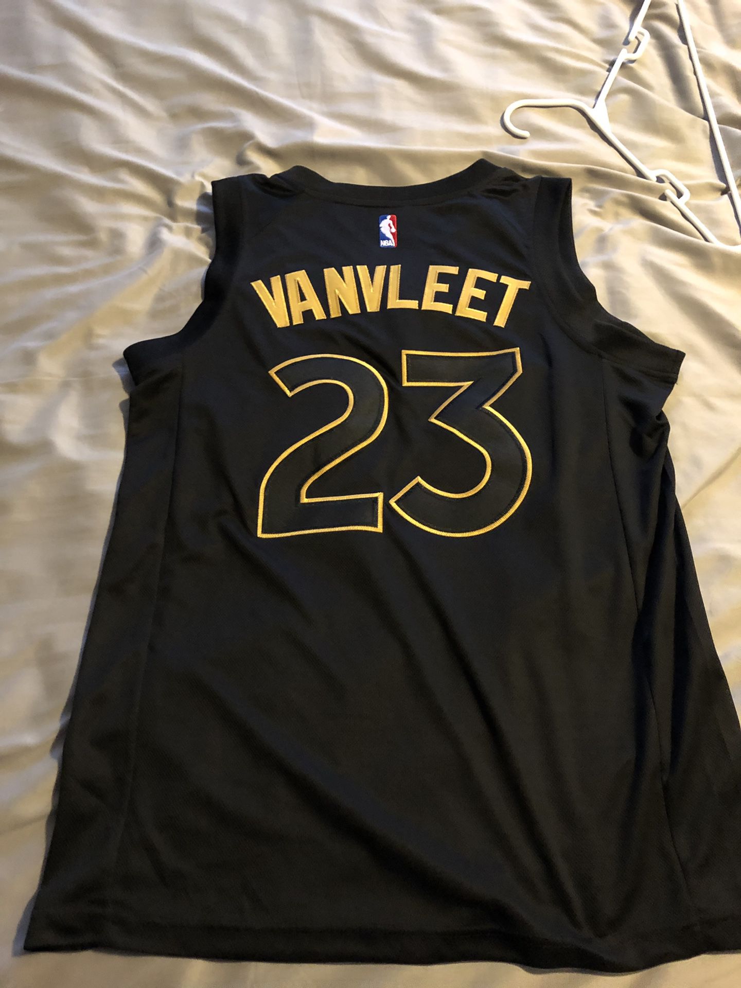 Fred VanVleet Toronto Raptors Black and Gold North jersey size 44