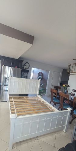 Crate and Barrel Queen bed