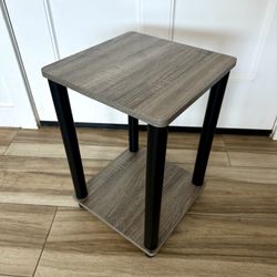 End Table Light weight Oak Grey Color with black legs