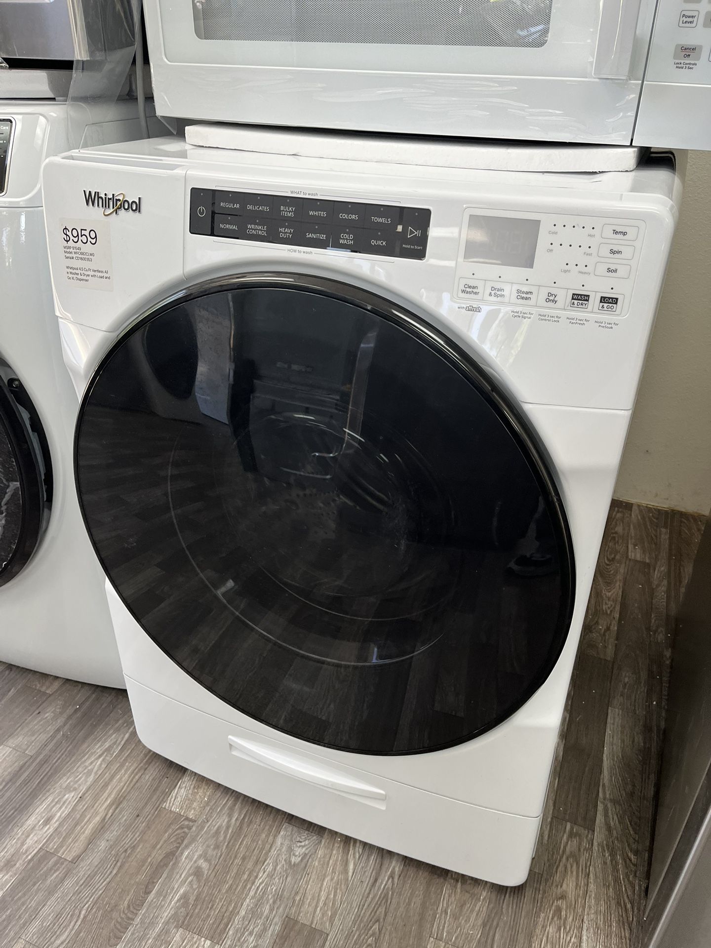 $959 Ventless All In One Washer/Dryer, 1 Yr Warranty