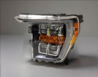 2021 2022 2023 FORD F150 LED REFLECTOR LEFT HEADLIGHT USED OEM COMPLETE CHROME