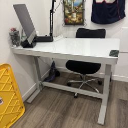 White Electric Desk 