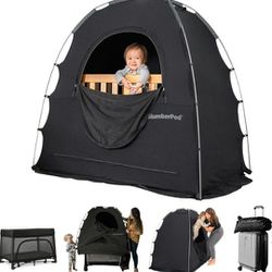 SlumberPod The Original Blackout Sleep Tent Travel Essential for Babies and Toddlers, Mini Crib and Pack N Play Cover, Sleep Pod for Kids with Monitor
