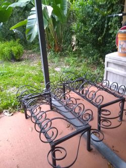 Iron under window planters