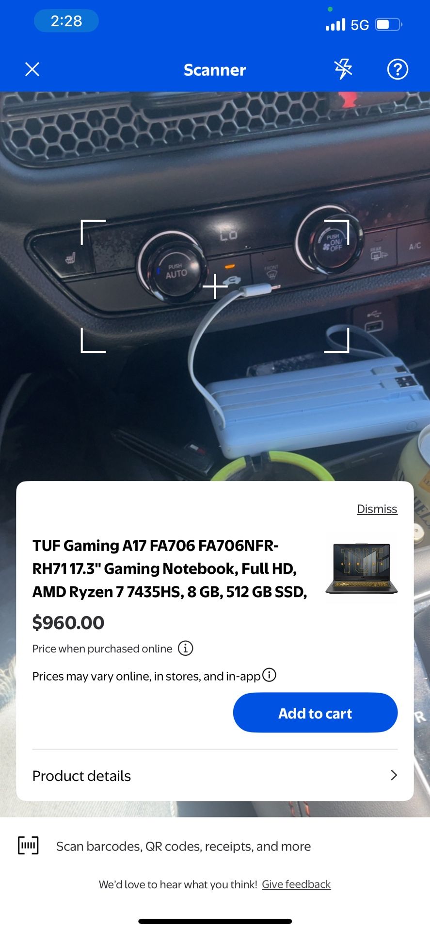 TUF Gaming A17 FA706 FA706NFR-RH7117.3" Gaming Notebook, Full HD, AMD Ryzen 7 7435HS, & GB, 512 GB SSD,