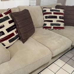 Two Extra Large Couches with Pillows