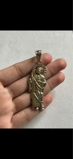 Gold pendant san judas 10k