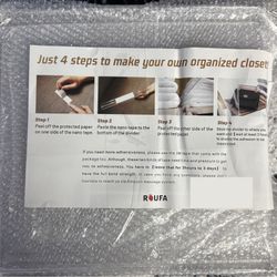 ROUFA 4Pcs Clear Acrylic Shelf Dividers