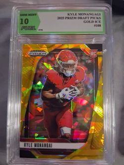 2025 prizm Kyle Monangagi Rockie card graded 10