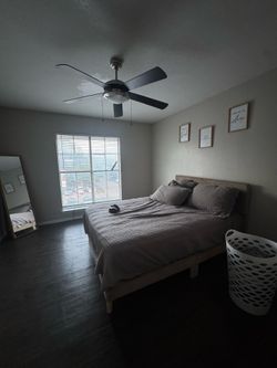 Queen size bed and mattress