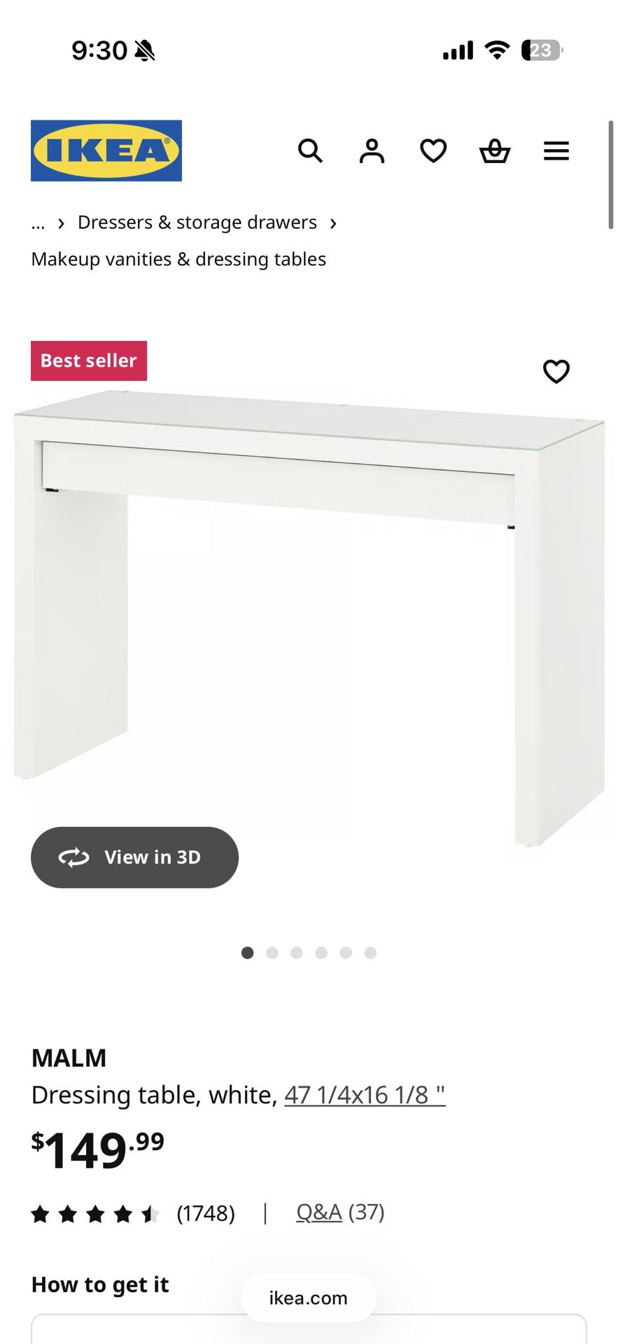 IKEA Makeup Table