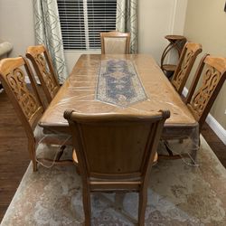 Dining Table-walnut, Expandable 