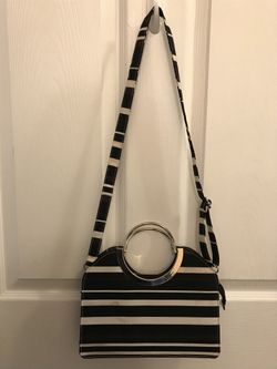 Striped Crossbody Tote Bag—stylish & fun