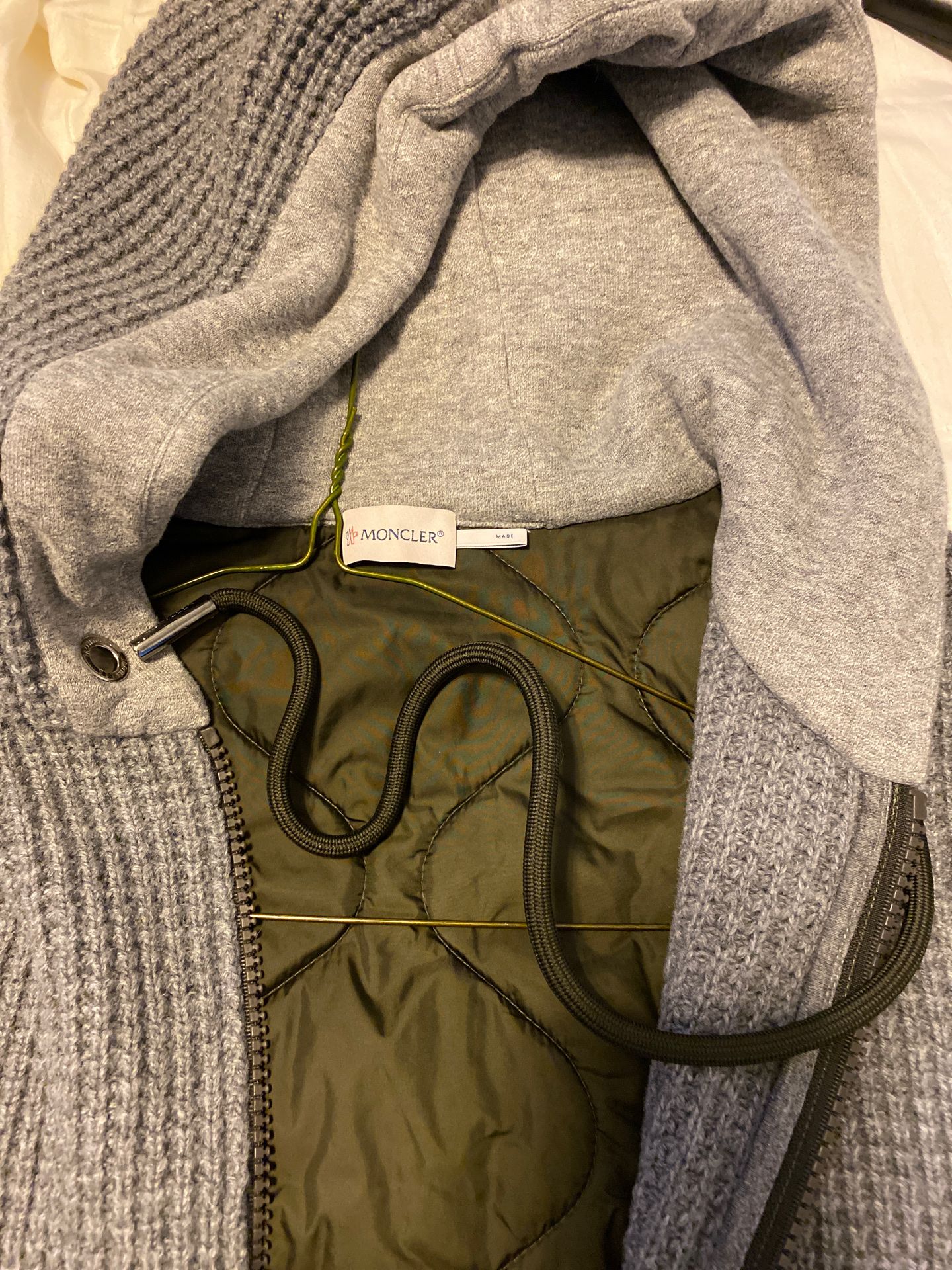 Moncler wool jacket hoodie. Mint