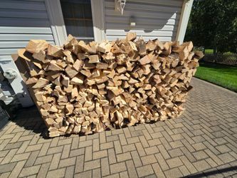 Full face core of firewood with rack