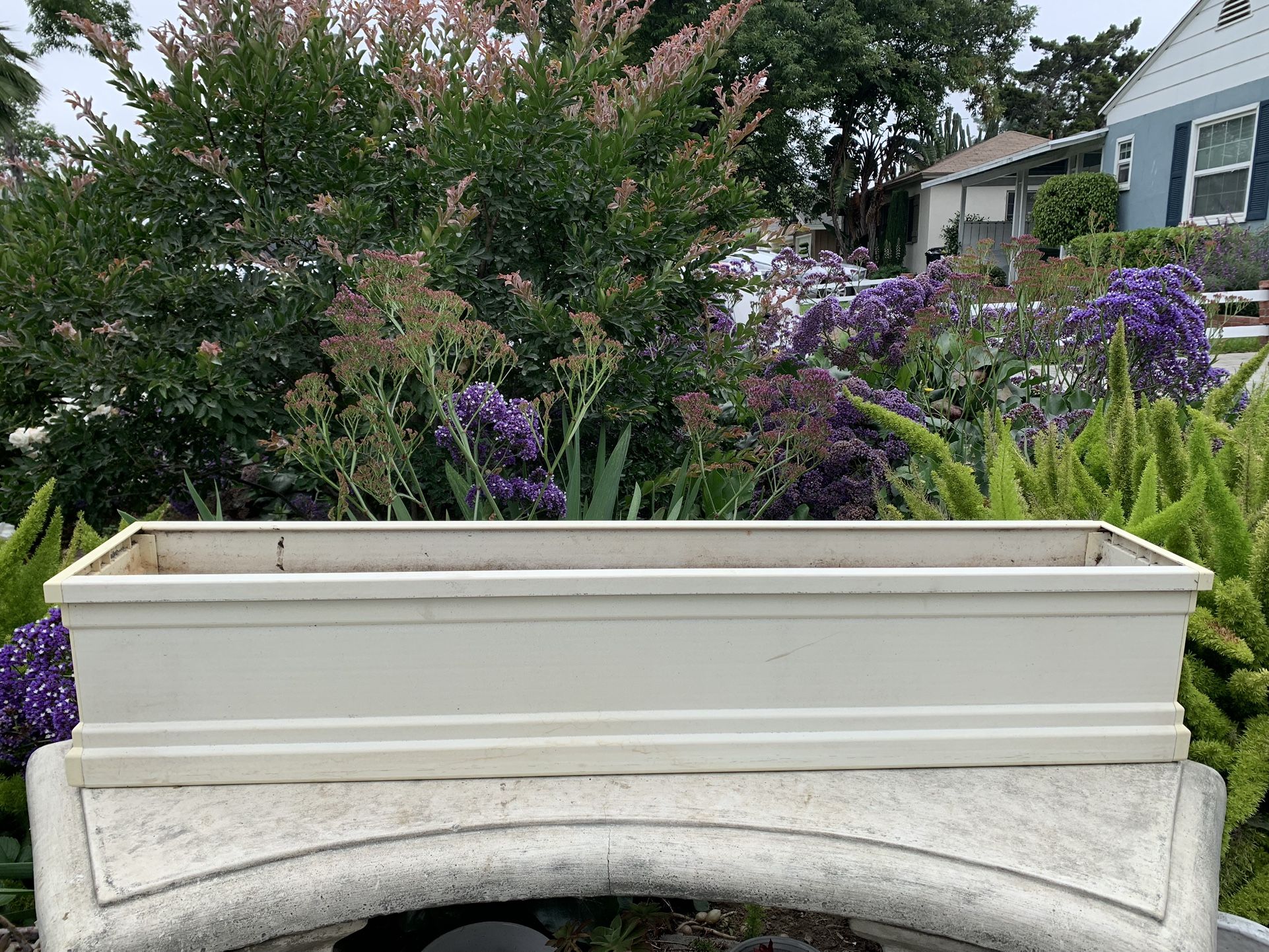 Flower Framers 4’ Fiberglass Window Box Planter + Hardware