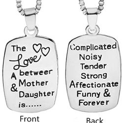 The Love Between Mother & Daughter Is... Women’s Pendant Necklace