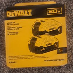 Dewalt 20v Batteries 5ah seal box