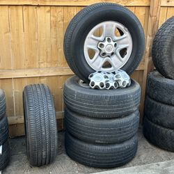 5 Wheels 4 Set + 1 Brand New Spare Tire Toyota Sequoia Tundra Silver OEM Wheel 18" 07-21 Factory Original Rim 69547 - 5 Wheels With Cap 4 Used + 1 New