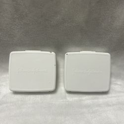 2 white Johnson & Johnson plastic organizer storage cases containers 