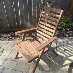 2 Ikea Folding Patio Chairs, And Small Side Table