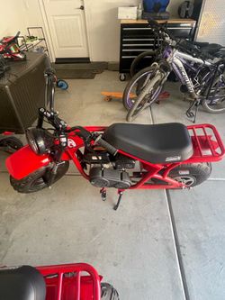 Coleman Powersports 196cc Gas Mini Bike, B200R with Mini Bike Tow Hitch carrier